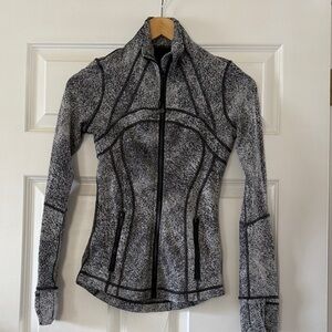 lululemon athletica Black and Gray Marled Zip-Up Jacket